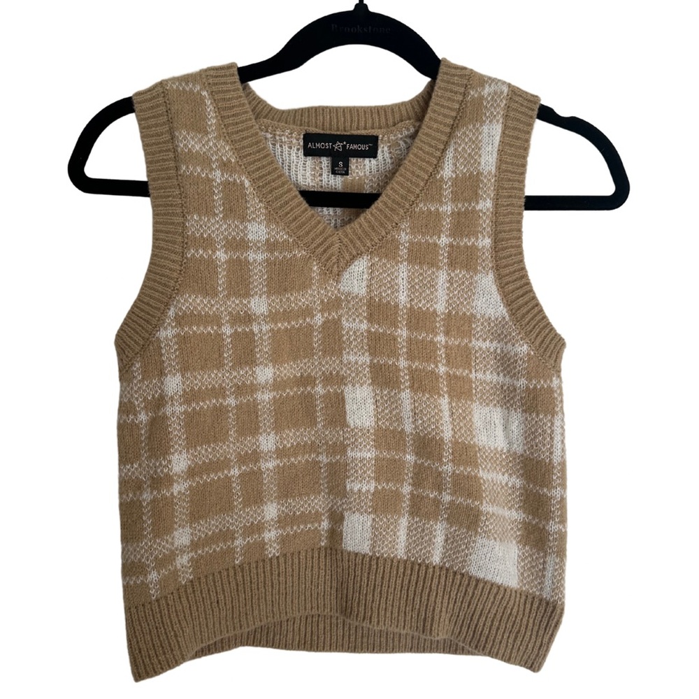 Plaid Vest Almost Famous Womens‎ Small